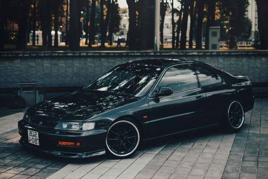Polished car side view